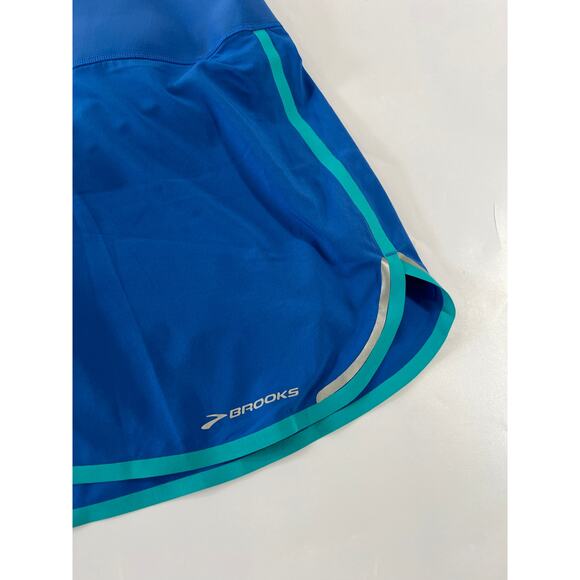 Brooks Running Mini Skort Skirt Womens Large Blue Athleisure Tennis Golf - Picture 8 of 13